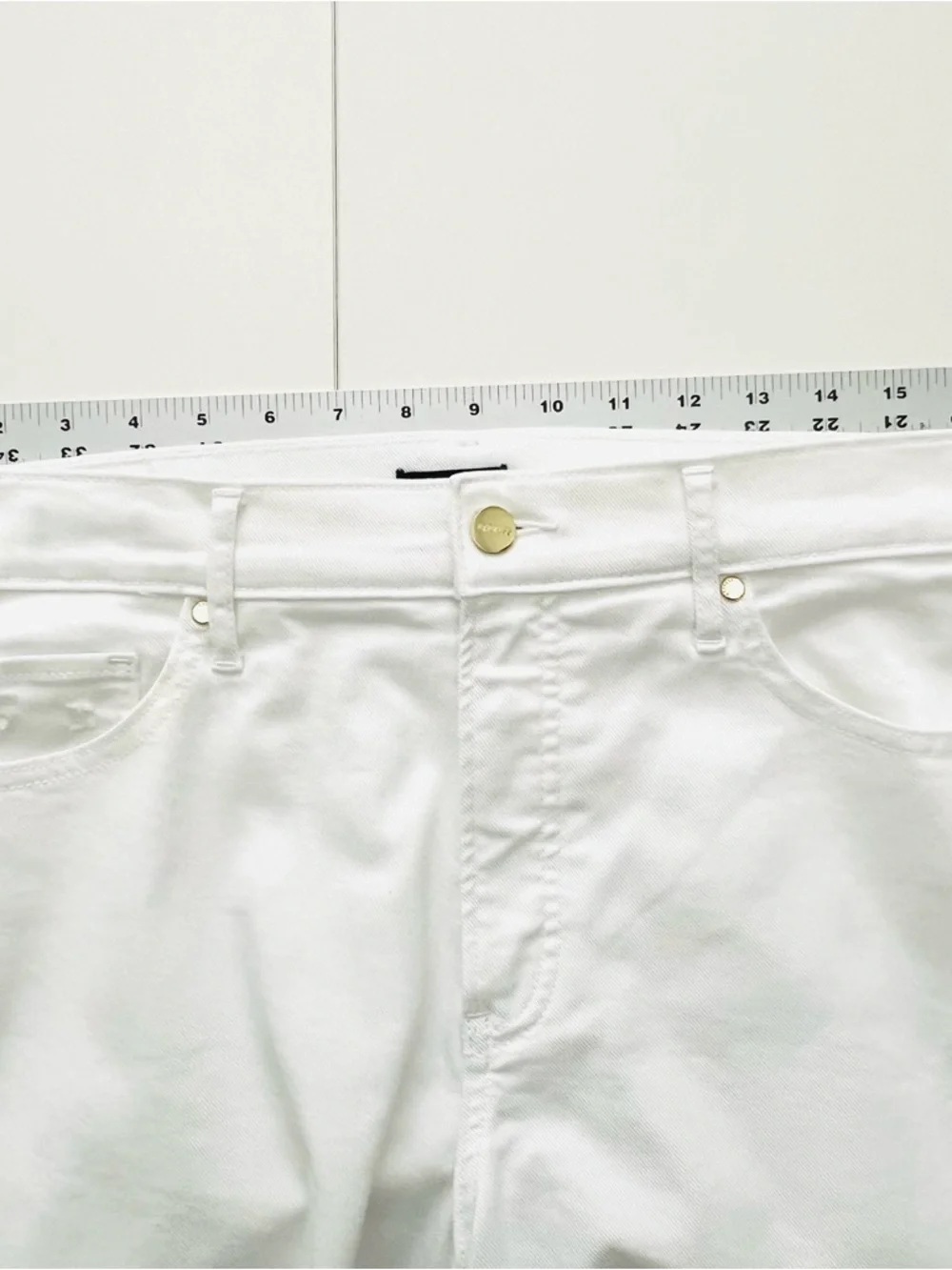 Express White High-Rise Straight Leg Distressed Ankle Jean Size 12L